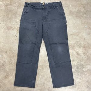 Carhartt Relaxed Fit Double Knee Pants Gray Actual 40x30 Tag 40x32 103334-029